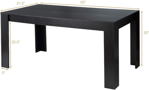 Schwarzer Esstisch 160 cm für 6 Personen – Modernes Design