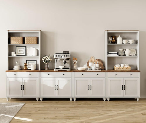 TV-Schrank Farmhouse Weiß – 8 Türen für TVs bis 190 cm