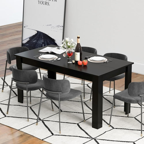 Schwarzer Esstisch 160 cm für 6 Personen – Modernes Design