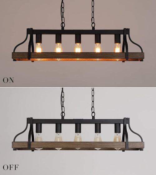 Kronleuchter Farmhouse Linear 5-flammig – Küche & Esszimmer