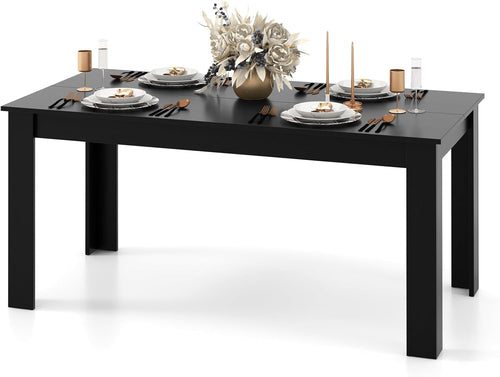Schwarzer Esstisch 160 cm für 6 Personen – Modernes Design