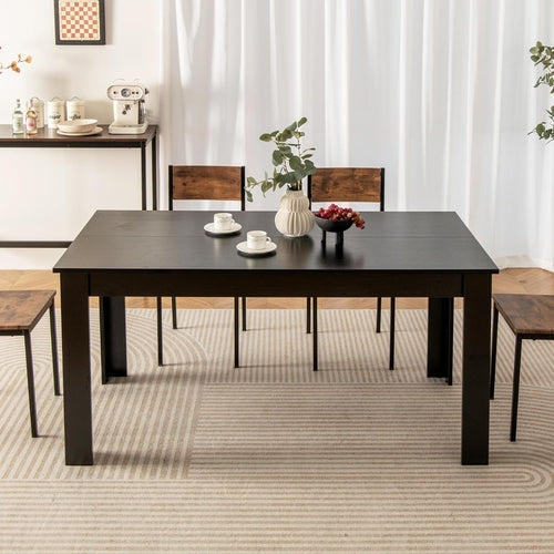 Schwarzer Esstisch 160 cm für 6 Personen – Modernes Design