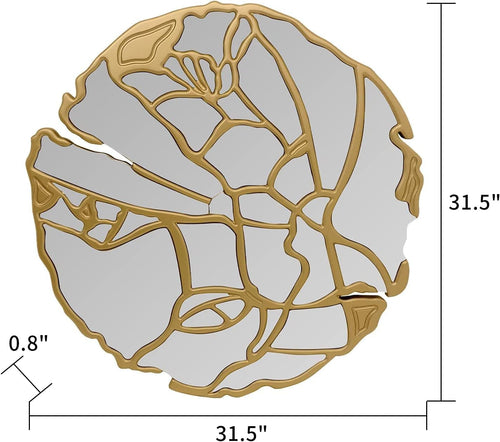 Großer Wandspiegel Gold – Unregelmäßiger Rahmen 80 cm
