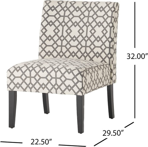Grey Geometric Accent Chair Christopher Knight Home Living Room