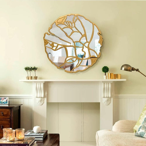 Großer Wandspiegel Gold – Unregelmäßiger Rahmen 80 cm
