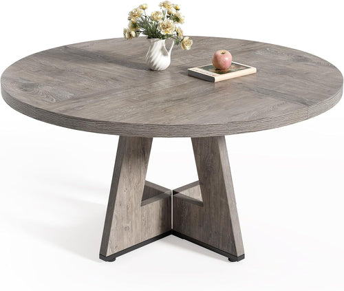 Runder Esstisch 120 cm – Grau für 4–6 Personen