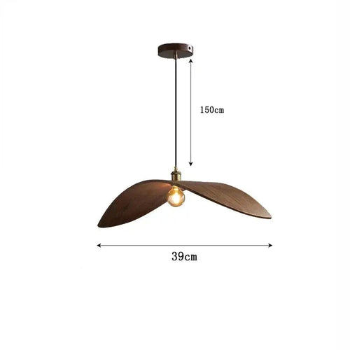 Blatt-Kronleuchter aus Holz – Handgefertigt LED