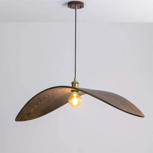 Blatt-Kronleuchter aus Holz – Handgefertigt LED