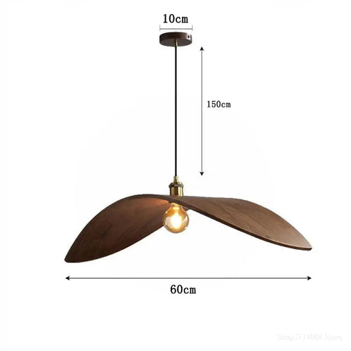 Blatt-Kronleuchter aus Holz – Handgefertigt LED