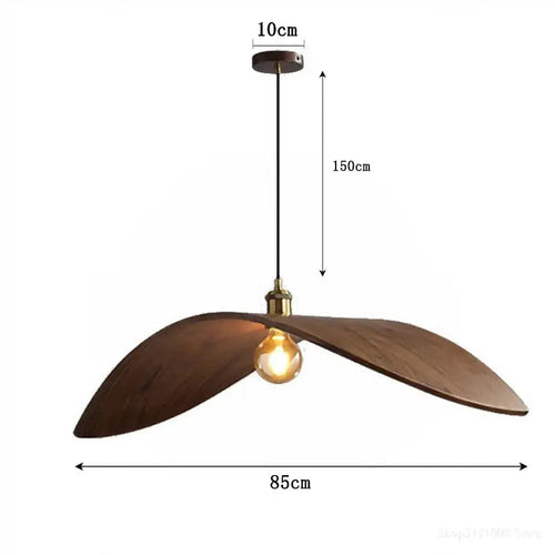 Blatt-Kronleuchter aus Holz – Handgefertigt LED