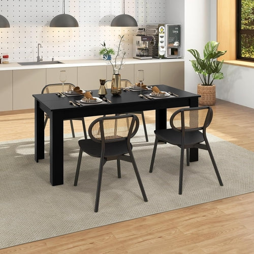 Schwarzer Esstisch 160 cm für 6 Personen – Modernes Design