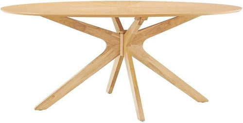 Ovaler Esstisch 180 cm Eiche – Mid-Century Modern