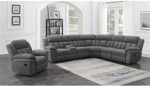 Anthrazit Ecksofa 6-teilig mit Relaxfunktion – Wohnzimmer