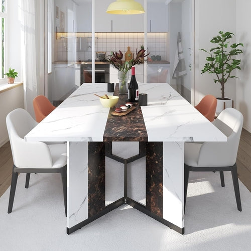 Esstisch Marmor-Optik 180 cm – Modern für 6 Personen