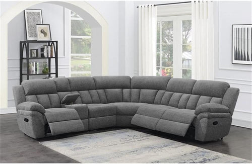 Anthrazit Ecksofa 6-teilig mit Relaxfunktion – Wohnzimmer