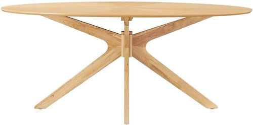 Ovaler Esstisch 180 cm Eiche – Mid-Century Modern