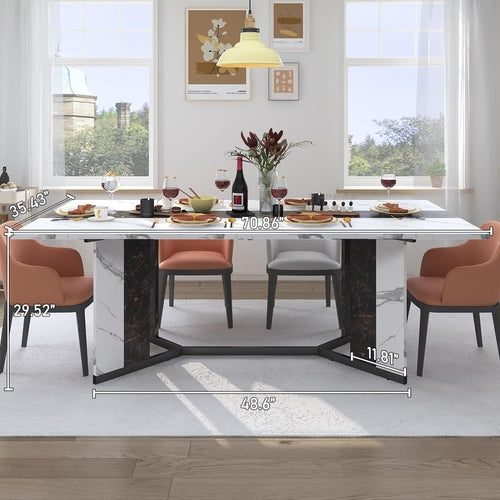 Esstisch Marmor-Optik 180 cm – Modern für 6 Personen