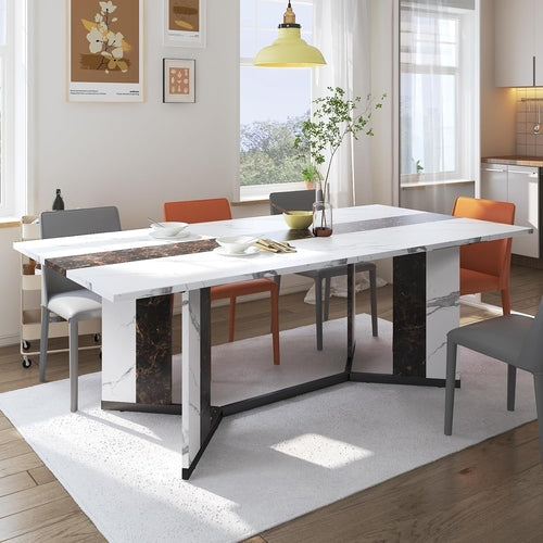 Esstisch Marmor-Optik 180 cm – Modern für 6 Personen