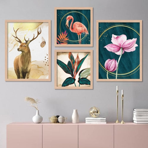 Abstrakte Wandkunst gerahmt – Leinwandbild für Wohnzimmer